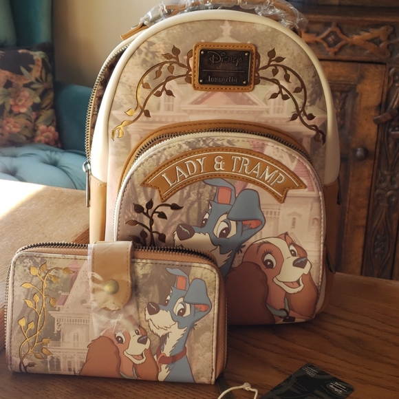 DISNEY LOUNGEFLY Handbags - NWT DISNEY LOUNGEFLY LADY & TRAMP SET